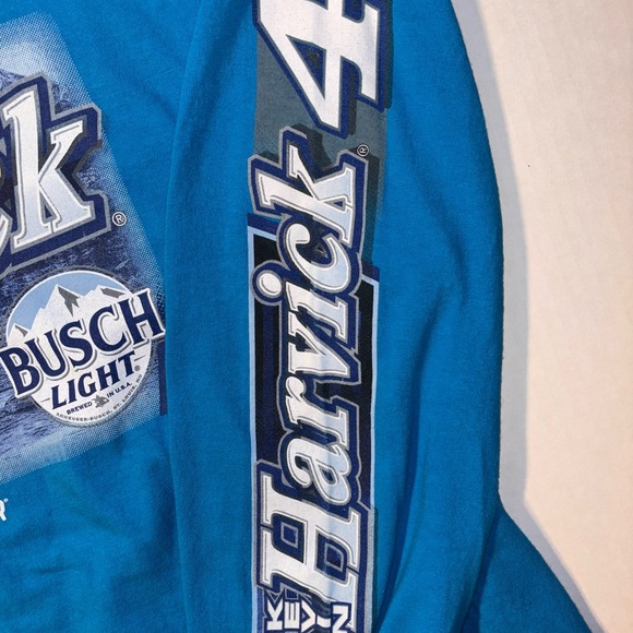 Vtg NASCAR Kevin Harvick Stewart Haas Racing Busch Light Racecar Long Sleeve XL - Picture 4 of 7